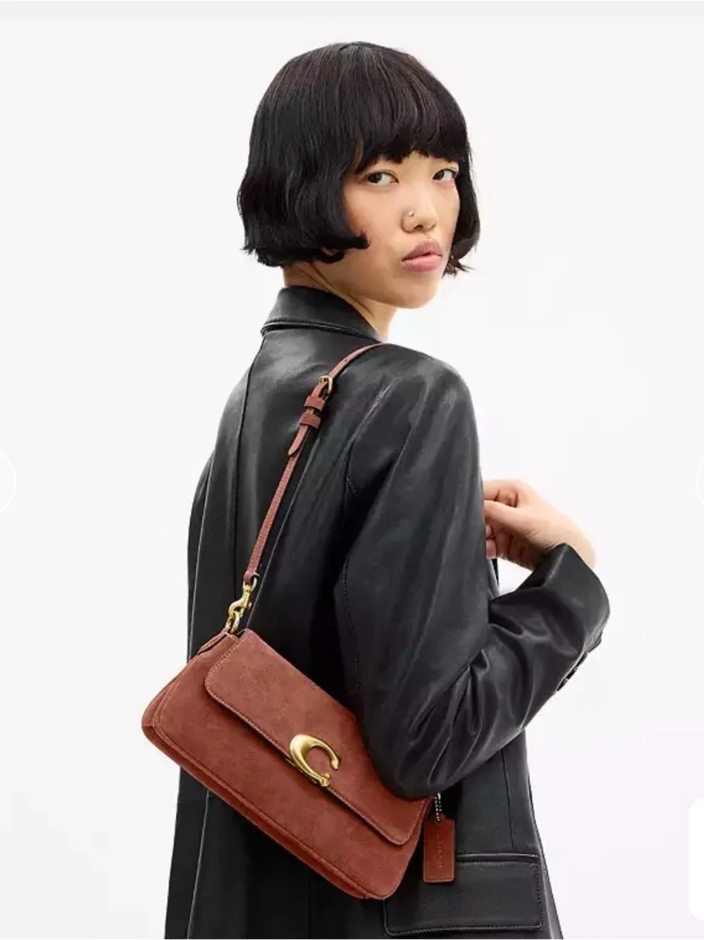 Authentic Coach Jet Shoulder Bag COLOR: BRASS/CLAY